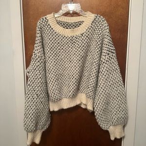 Cozy cropped chunky knit sweater